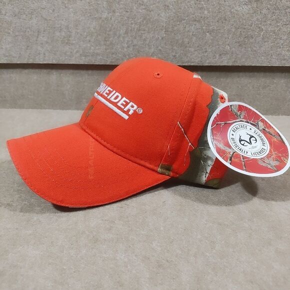 Realtree Schneider Orange Camo Strapback Structured Trucker Hat #U - Picture 2 of 4